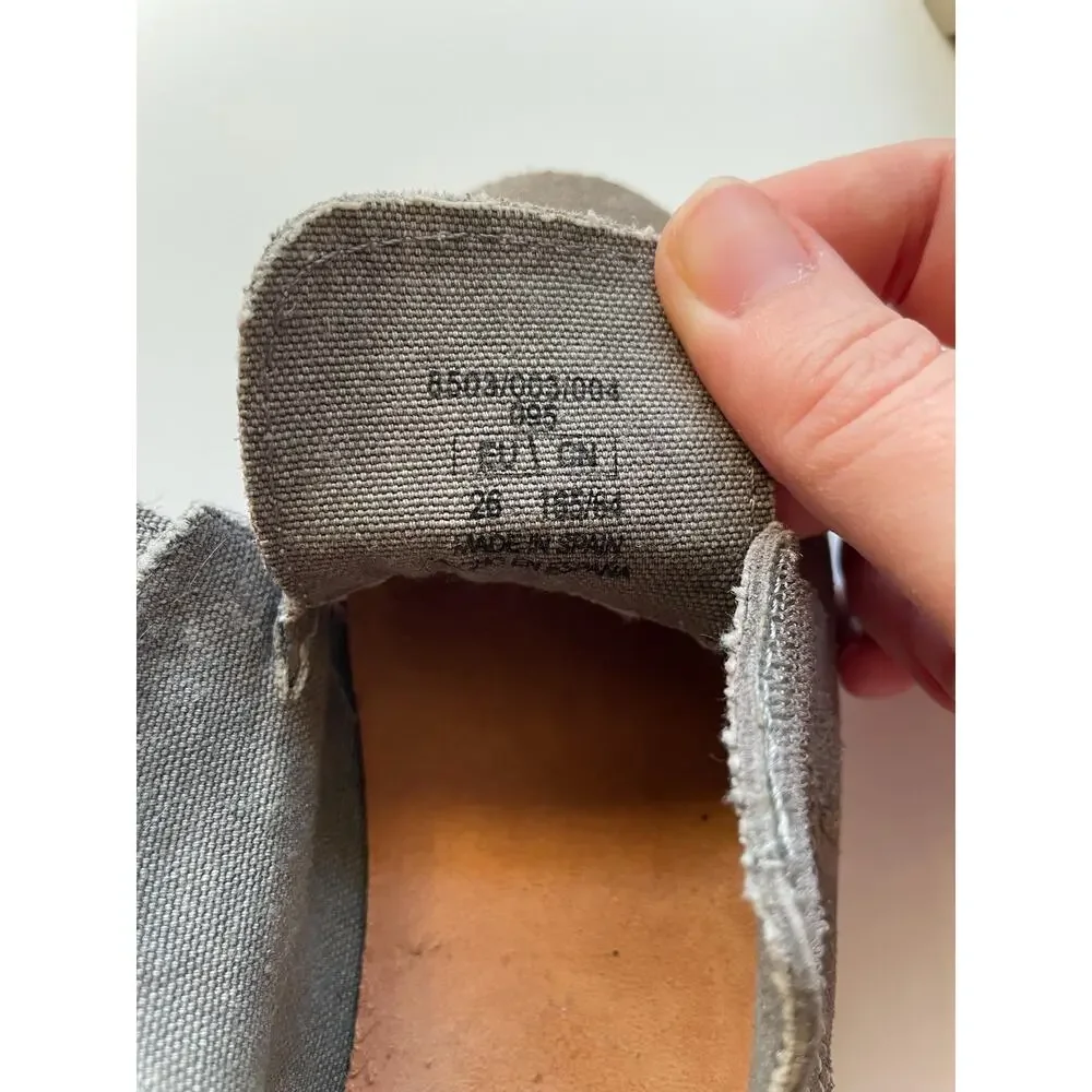 Zara Boy's Grey Suede Leather Monk Loafer Shoes Size 25 3/4 Years